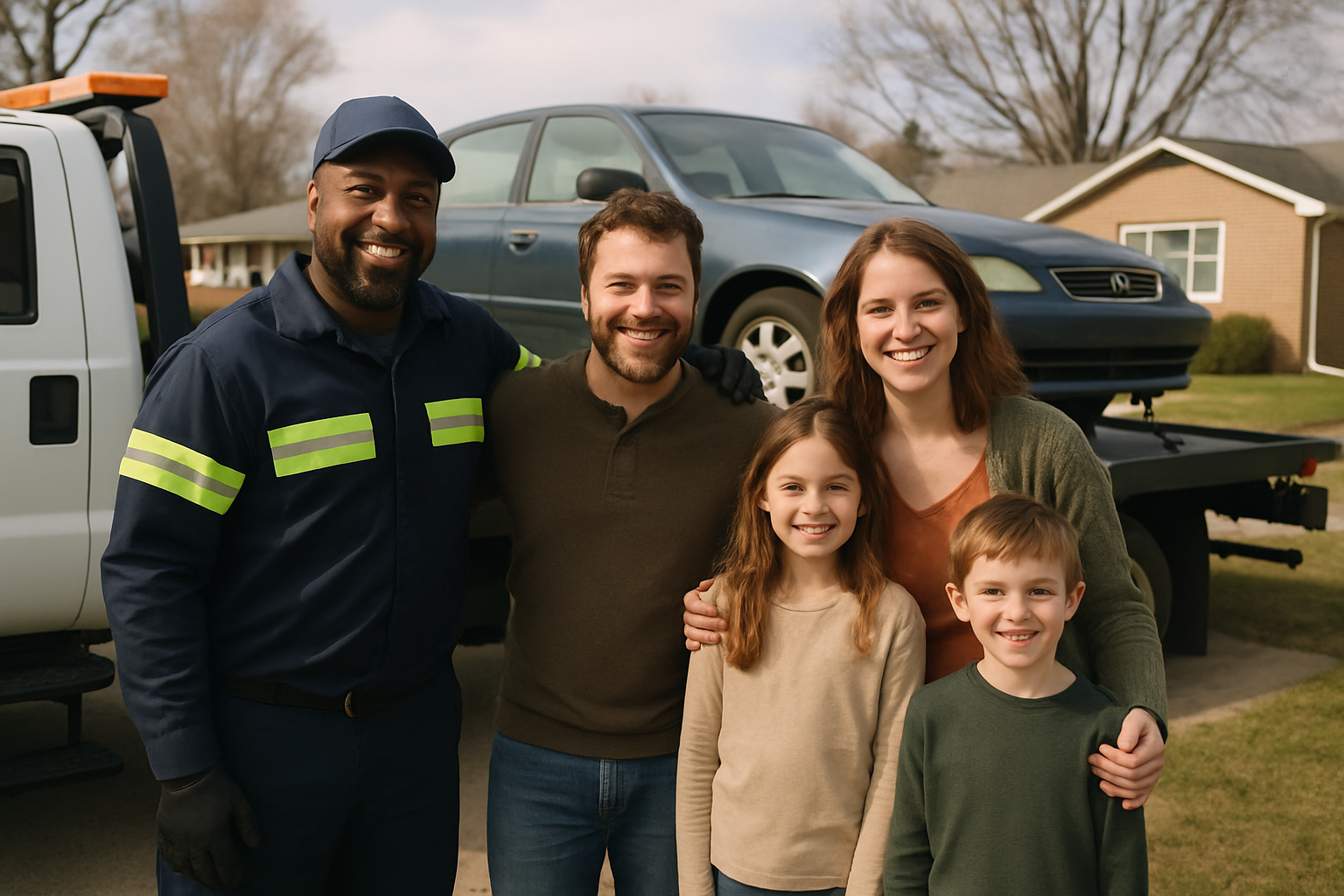 Vehicle donation moment in Livonia